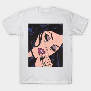 Goth Crying Comic Girl T-Shirt